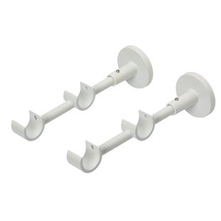 Decomode Gordijnroede Steunen Dubbel Wit 20mm 2 Stuks