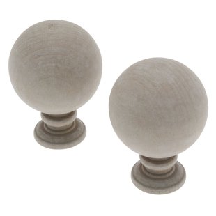 Decomode Eindknop Gordijnroede Bol Klei 28mm 2st