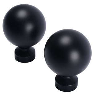 Decomode Eindkop Bulb Zwart 20mm 2x