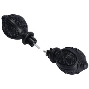 Decomode Versailles Elegance Eindknoppen 20mm Zwart 2 Stuks