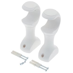 Decomode Gordijn Opensteunen Wit 35mm 2 Stuks