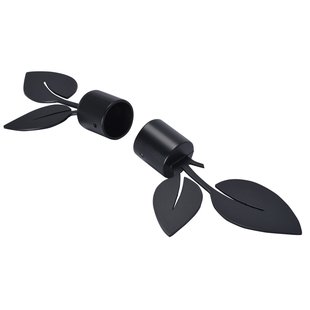 Decomode Gordijnknop Leaf Zwart - 2 Stuks