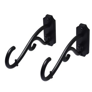 Decomode Gordijn Ophangsteunen Elegant Zwart 28mm