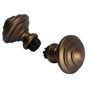 Decomode Gordijnknop Whirl Brons - 2 Stuks