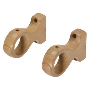 Decomode Gordijnroede Steunen Gesloten Eik 35mm 2 Stuks