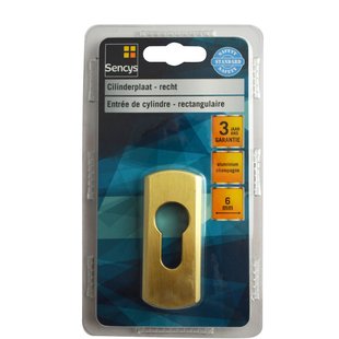Sencys Cilinderplaat Rechthoekig Aluminium Champagne 6 Mm