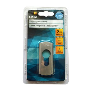 Sencys Cilinderplaat Rechthoekig Aluminium Zilver 6mm