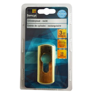 Sencys Cilinderplaat Rechthoekig Aluminium Messing 10mm