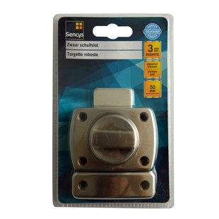 Sencys Schuifslot Met Draaiknop - Gepolijst Chroom - 50 Mm