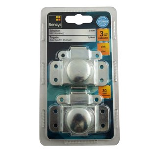 Sencys Schuifslot Met Draaiknop Zink 30 Mm 2 Stuks