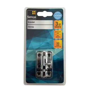Sencys Deurgrendel - Verchroomd Zink - 50 Mm
