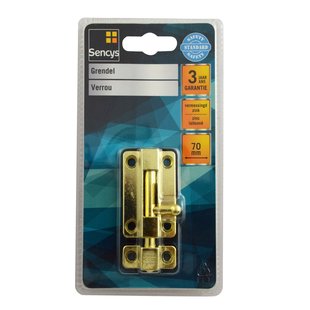 Sencys Deurgrendel - Vermessingd Zink - 70 Mm