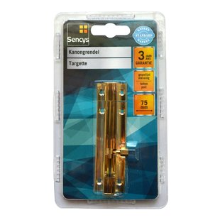 Sencys Kanongrendel - Gepolijst Messing - 75 Mm