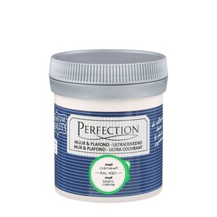 Perfection Muur & Plafond Verftester - Mat - Crèmewit Ral 9001 - 75ml