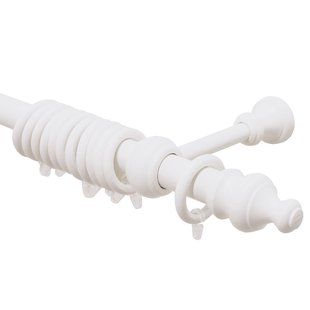 Gordijnroede Kit Deko Compleet Wit Hout 280cm 28mm