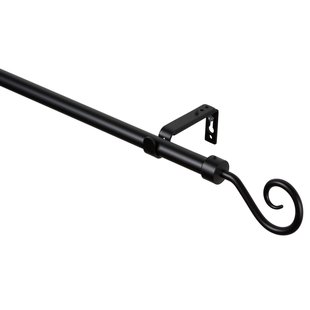 Rome Uitschuifbare Gordijnroede Zwart 170-300 Cm X 16-19mm