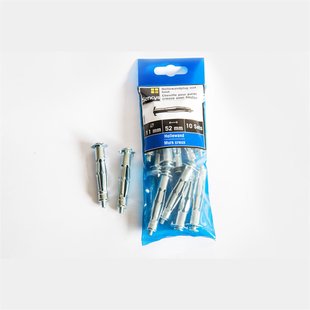 Sencys Hollewandplug Met Bout Staal - Ø 11x52 Mm - 10 Stuks