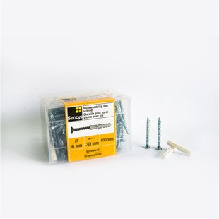 Sencys Vollewandplug Met Schroef Kunststof - Ø 6x30mm - 100 Stuks