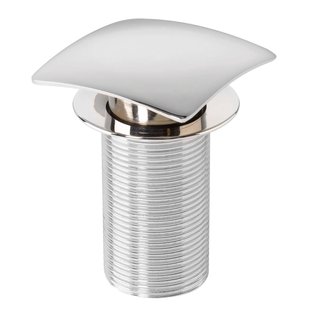 Wirquin Wastafelplug Quick-clac Zonder Overloop Chrome Vierkant 75mm