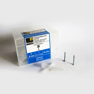 Sencys Plug Voor Holle Wand Kunststof - Diameter 8mm - 50 Stuks