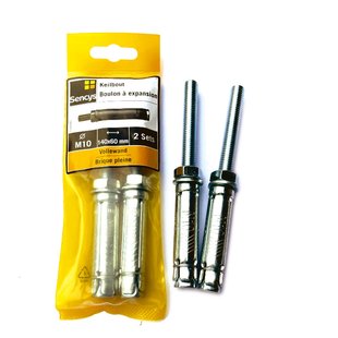 Sencys Keilbout Staal - Diam. 10x140mm - 2 Stuks