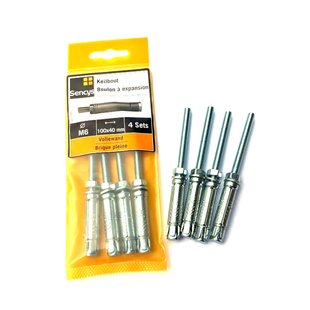 Sencys Keilbout Staal - Diam. 10x100mm - 4 Stuks