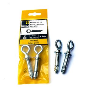 Sencys Keilbout Met Oog - Staal - Gegalvaniseerd - M6x70 Mm