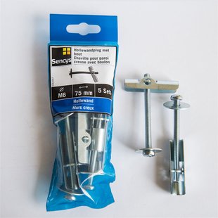 Sencys Hollewandplug Met Bout Staal - Ø 6x75mm - 5 Stuks