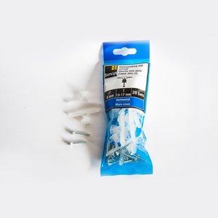 Sencys Hollewandplug Met Schroef Kunststof - Diameter 8mm - 20 Stuks