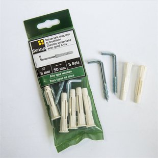 Sencys Universele Plug Met Schroefduim Plastic - Diam. 8x50mm - 5 Stuks