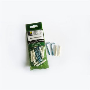 Sencys Universele Plug Met Schroefhaak Van Kunststof - Diam. 6x40mm - 10 Stuks