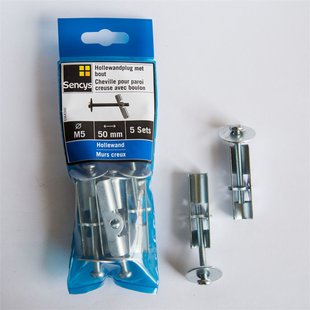 Sencys Hollewandplug Met Bout Staal - Diam. 5x50 Mm - 5 Stuks