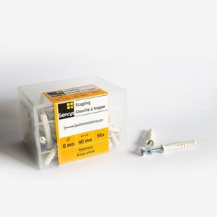 Sencys Slagplug Kunststof - Diam. 6x40mm - 50 Stuks