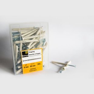 Sencys Slagplug Kunststof - Diam. 6x60mm - 60 Stuks