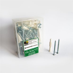 Sencys Universele Plug Kunststof - Diam. 8x50mm - 40 Stuks