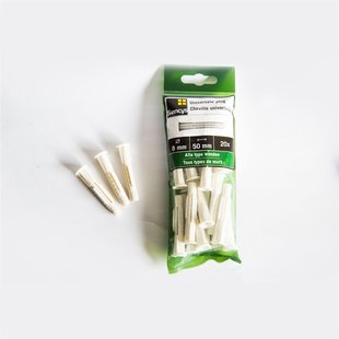 Sencys Universele Plug Kunststof - Diam. 8x50mm - 20 Stuks