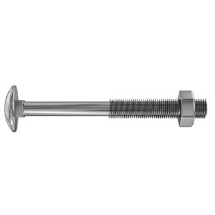 Sencys Slotbout Gegalvaniseerd Met Moer M8 100mm 20 Stuks