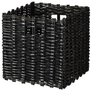 Wicker Opbergmand 31x31x31cm Zwart