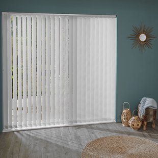 Madeco 3051 Verticale Lamellen 5 Stuks Wit 8,9 X 260 Cm + Rail 150 Cm