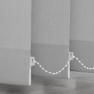 Madeco 3058 Verticale Lamellen 5 Stuks Lichtdoorlatend Wit 8,9 X 260 Cm + Rail 250 Cm