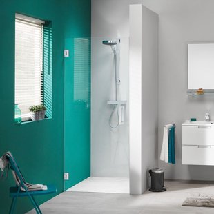 Sealskin I Am Draaideur Voor Plaatsing Tussen 2 Muren 800mm Rvs (look) | 8mm Helder Veiligheidsglas + Antikalk