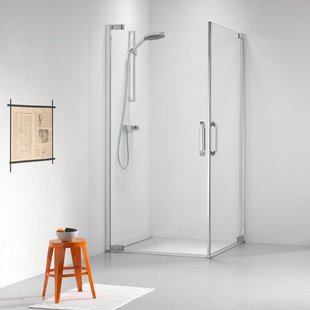 Sealskin Impact Hoekinstap 900x900mm Chroom/zilver Hoogglans | 8mm Helder Veiligheidsglas