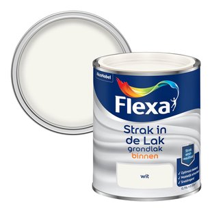 Flexa Strak In De Lak Grondverf - Hout, Metaal En Plastic - Wit - 750ml