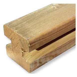 Tuinpaal Vierkant Geïmpregneerd - Grenen - 90x90mm - Lengte 240cm