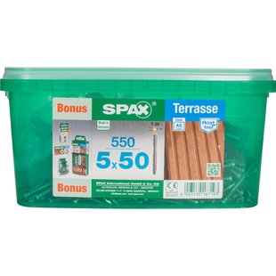 Spax Vlonderschroef T-star Plus Rvs A2 Cilinderkop Torx T25 - 5x50mm - 550 Stuks