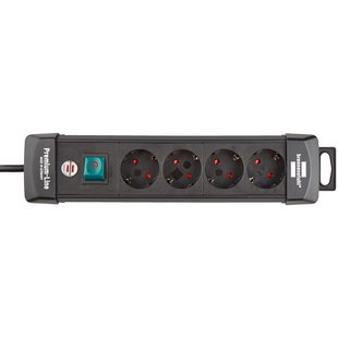 Brennenstuhl Stekkerdoos Premium-line 4-voudig Zwart 1,8 Meter