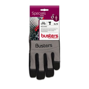 Busters Handschoenen Mechanic Synthetisch Leder Zwart/grijs M10