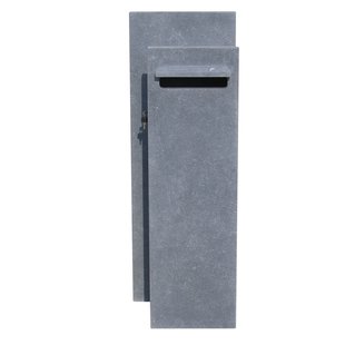 Staande Brievenbus Compostella Links - Natuursteen - Blauwe Hardsteen - 40x115x30cm