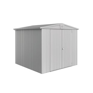 Biohort Metalen Tuinhuis Europa - Zilver Metallic - 244x228cm - Dubbele Deur