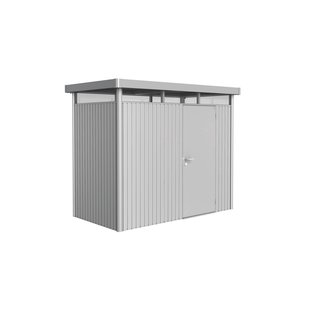 Biohort Metalen Tuinhuis Highline - Zilver Metallic - 275x155cm - Enkele Deur